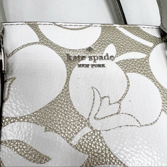 Kate Spade Evangelie Larchmont Ave Breezy Floral Leather Satchel Crossbody Bag - Picture 10 of 16